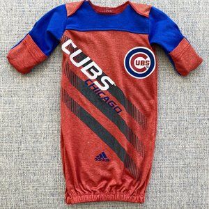 Chicago Cubs Handmade newborn gown upcycled shirt sleep sack baby outfit